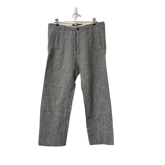 KZO Mens Gray Linen Straight Leg Made In Japan Modern Pants Size 32 - Picture 1 of 7